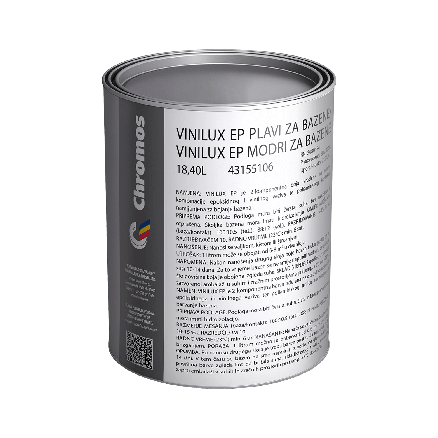 Vinilux EP blue for swimming pools